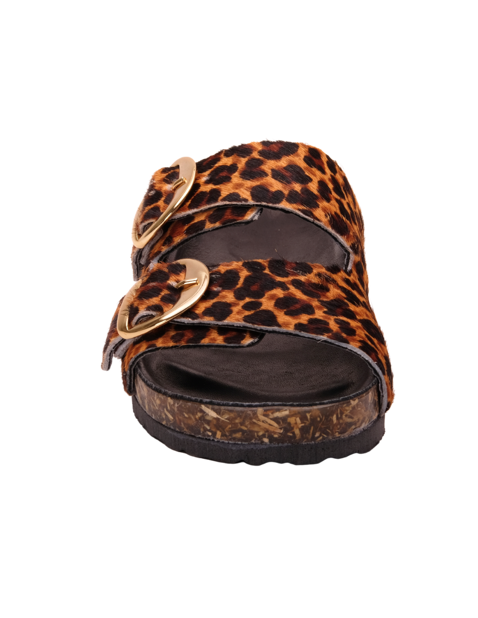 Sandalia Animal Print Doble Hebilla