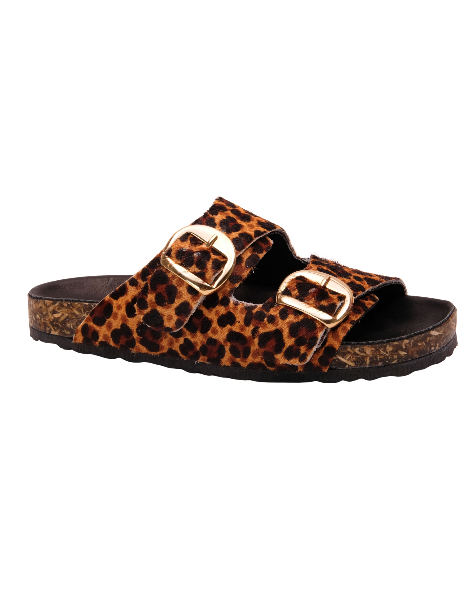 Sandalia Animal Print Doble Hebilla