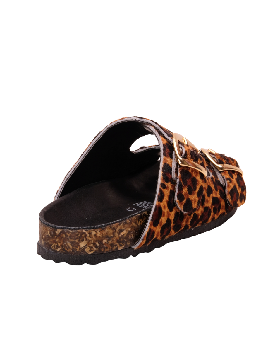 Sandalia Animal Print Doble Hebilla