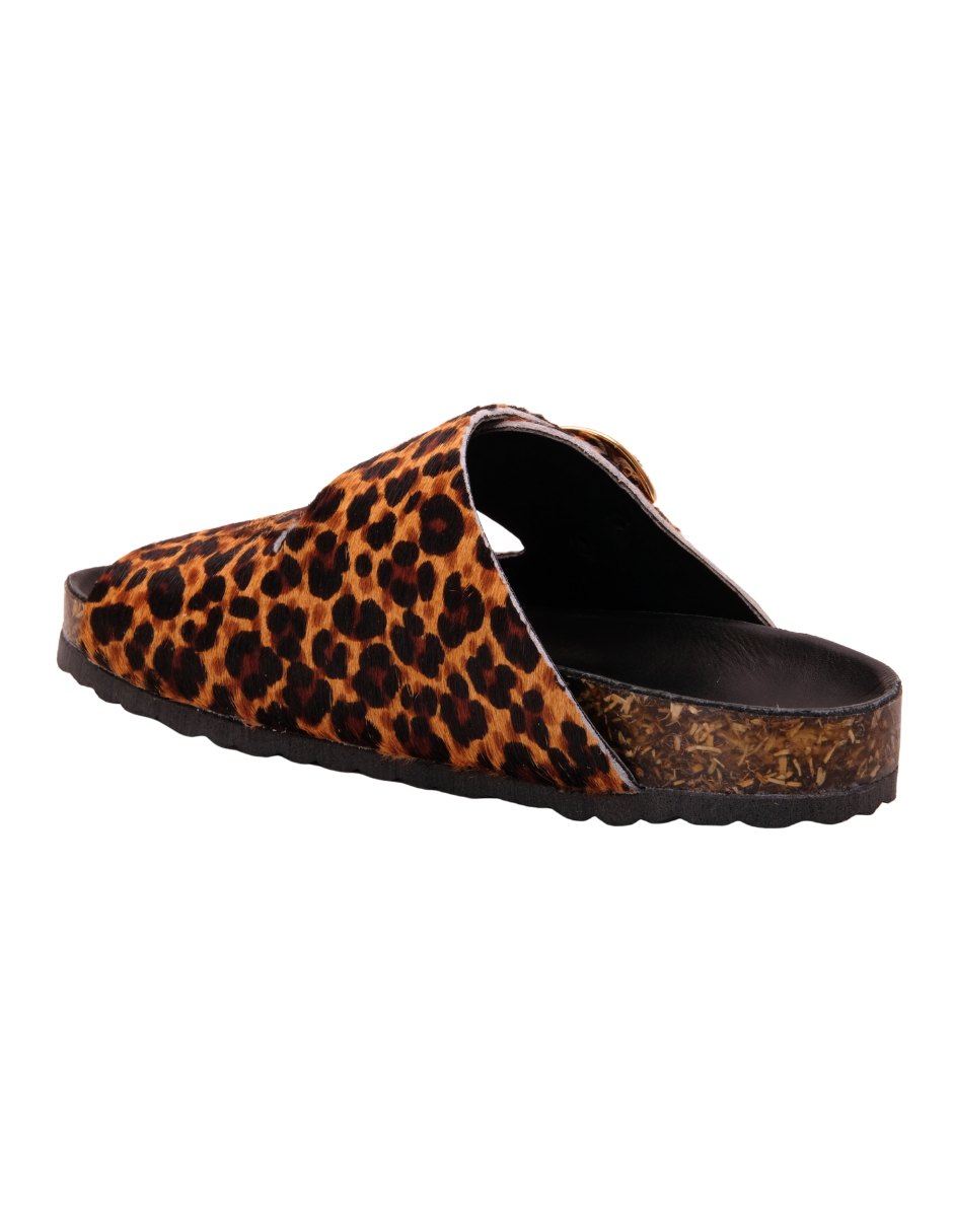 Sandalia Animal Print Doble Hebilla