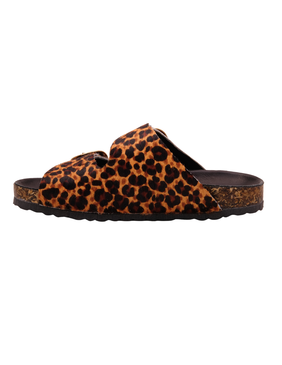 Sandalia Animal Print Doble Hebilla
