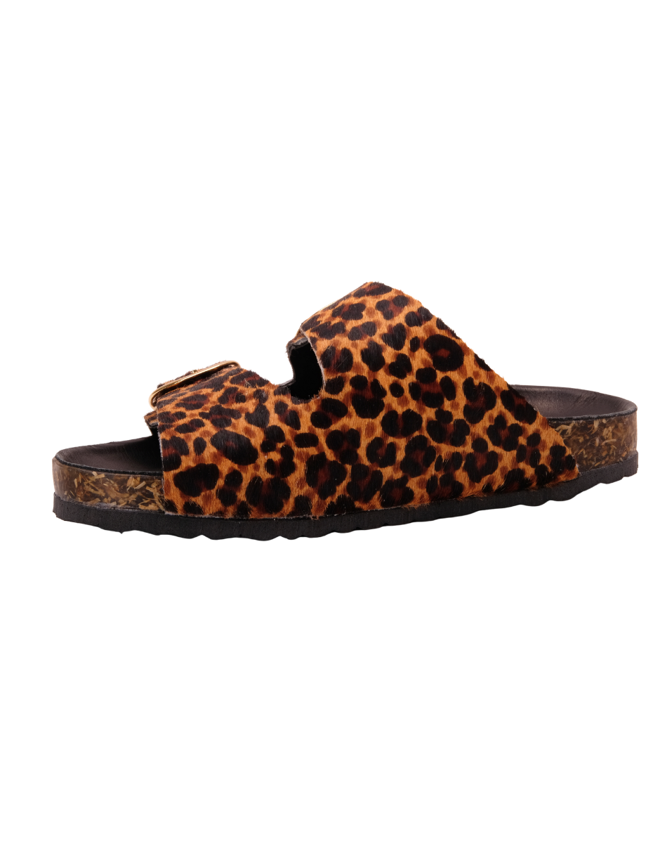 Sandalia Animal Print Doble Hebilla