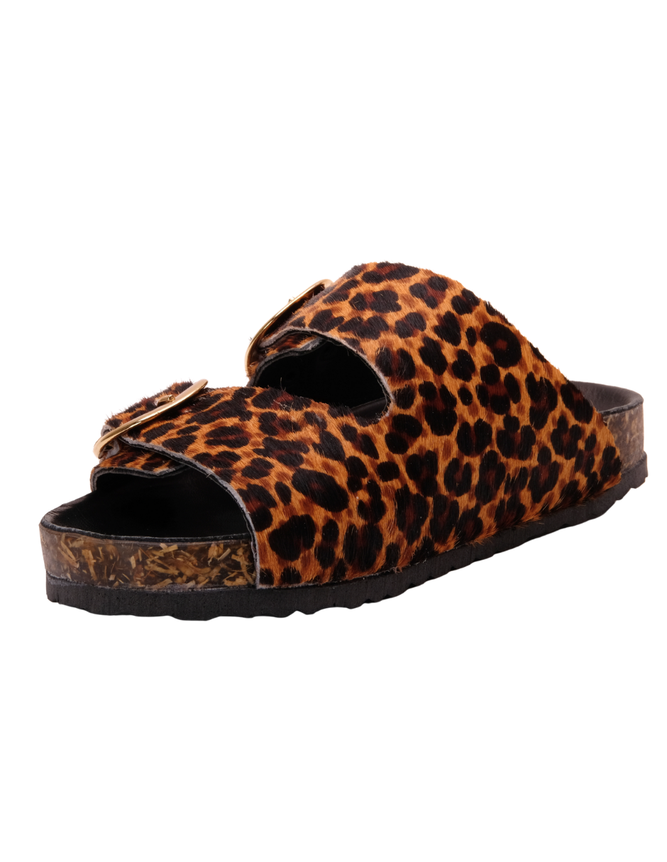 Sandalia Animal Print Doble Hebilla