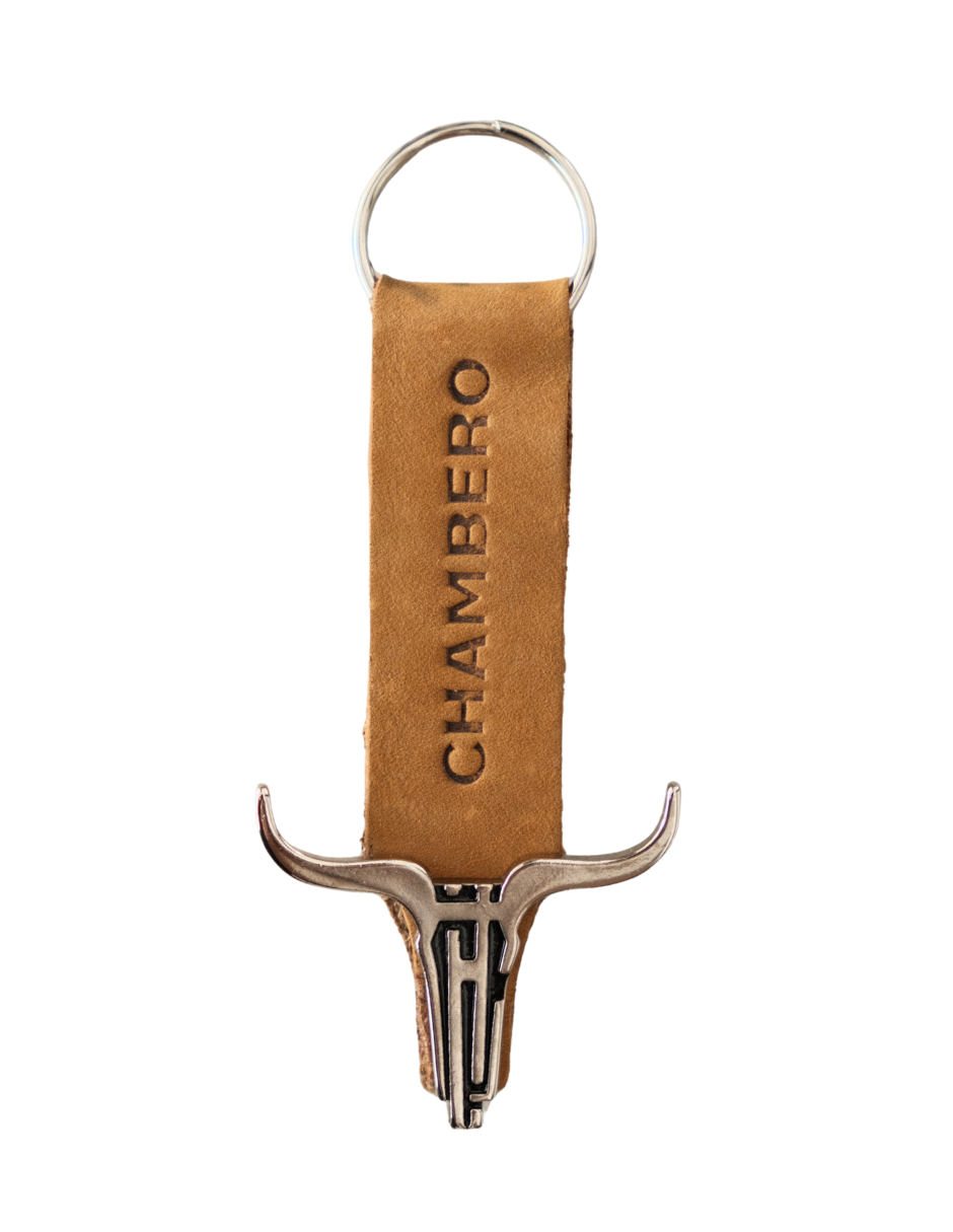 Llavero Piel Toro Metálico