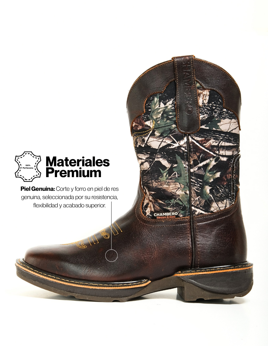 Bota Vaquera Estilo 202 Camuflaje