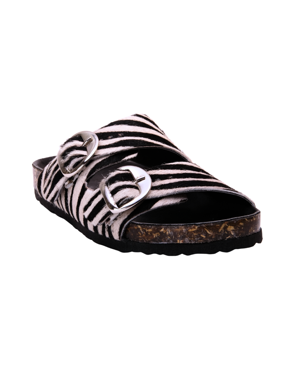 Sandalia Zebra Doble Hebilla