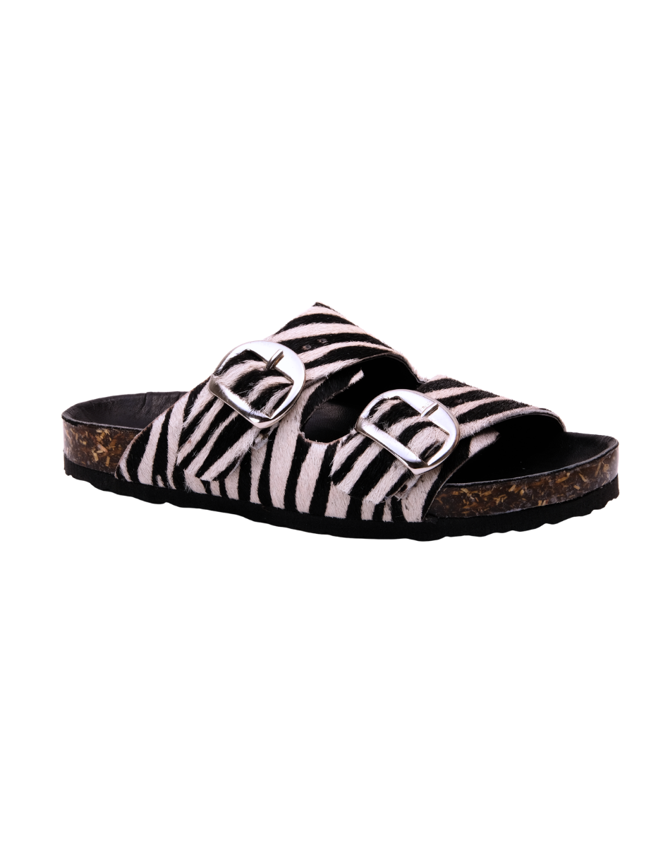 Sandalia Zebra Doble Hebilla