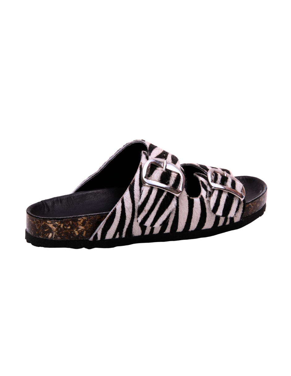 Sandalia Zebra Doble Hebilla