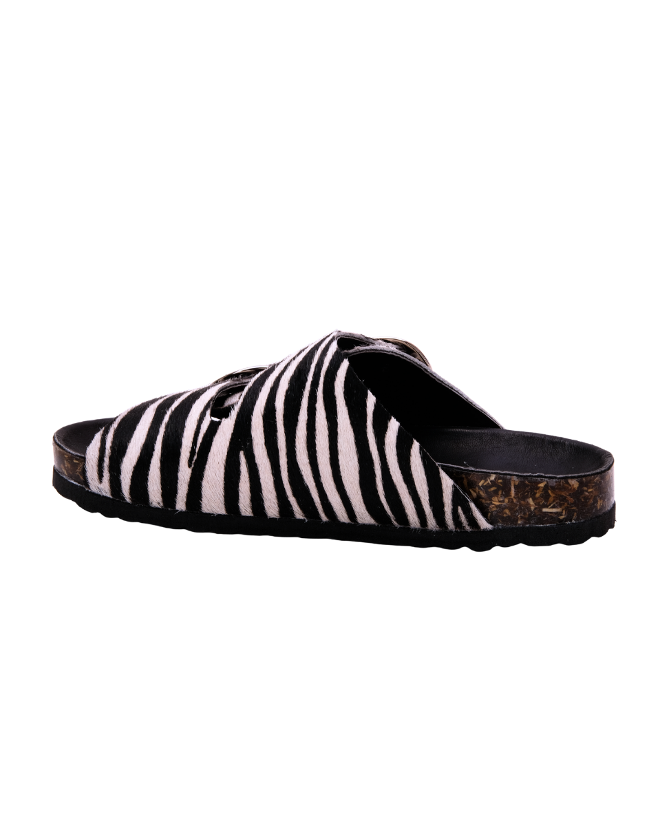 Sandalia Zebra Doble Hebilla