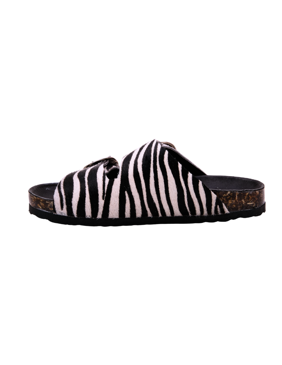Sandalia Zebra Doble Hebilla