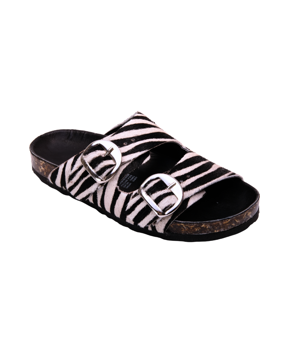 Sandalia Zebra Doble Hebilla