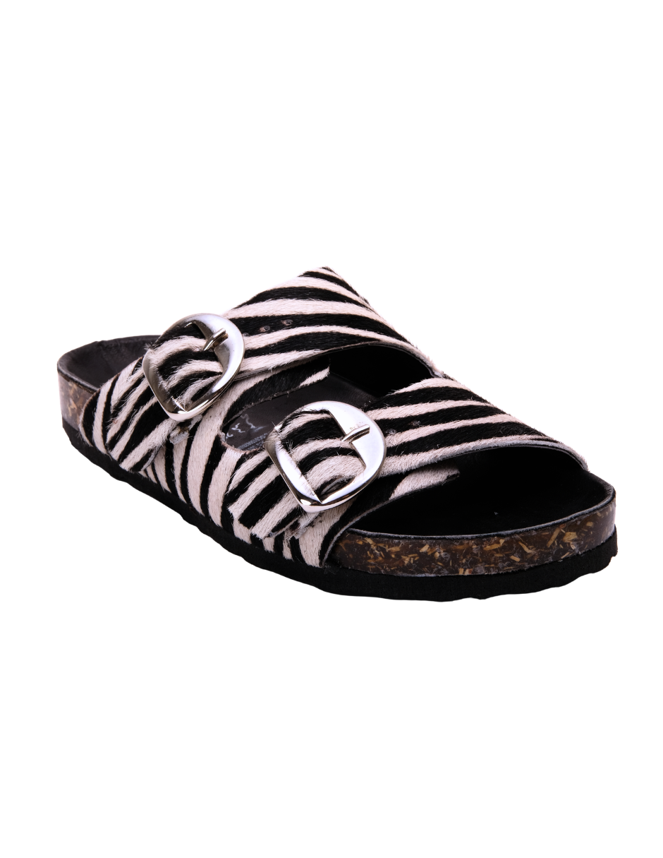 Sandalia Zebra Doble Hebilla