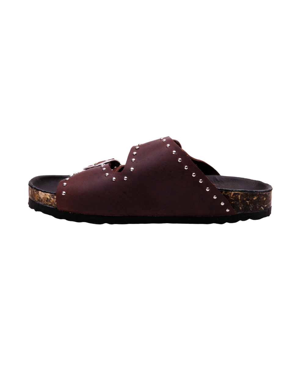 Sandalia Mule Cafe Estoperoles